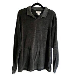 Merona Gray Long Sleeve Collared Mens Shirt Large